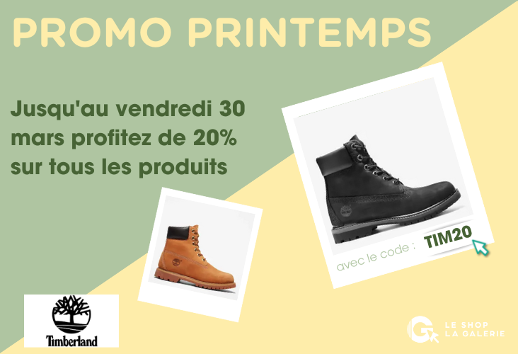 Profitez de - 20% sur la boutique Timberland en ligne