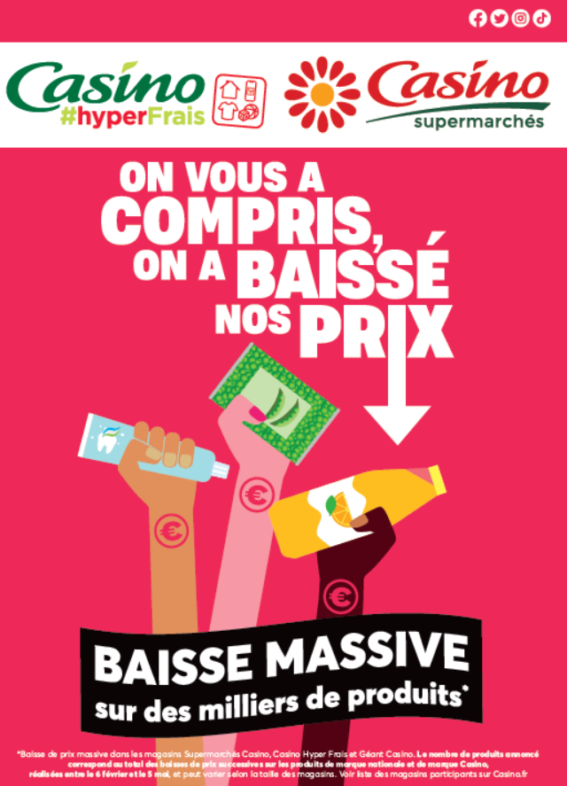 Baisse massive sur des milliers de produits