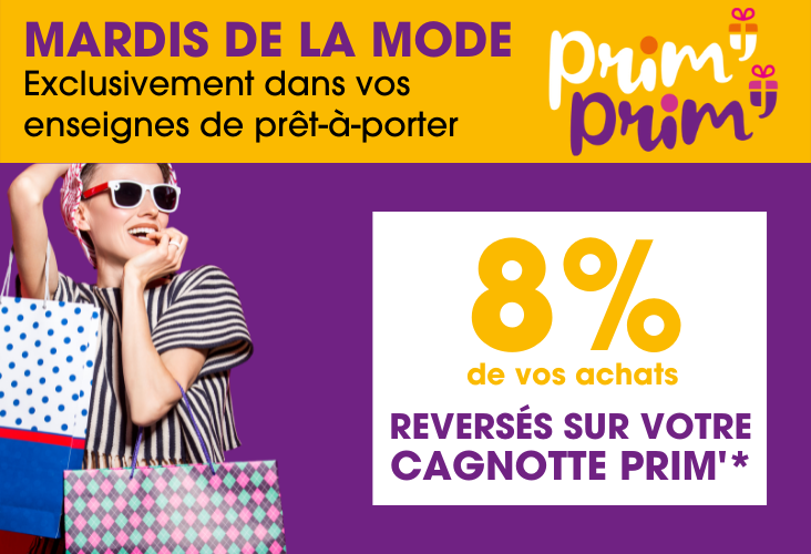 Mardis : 8% sur la mode