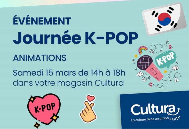🎶✨ Plongez dans l’univers K-POP chez Cultura ! 🎤💜