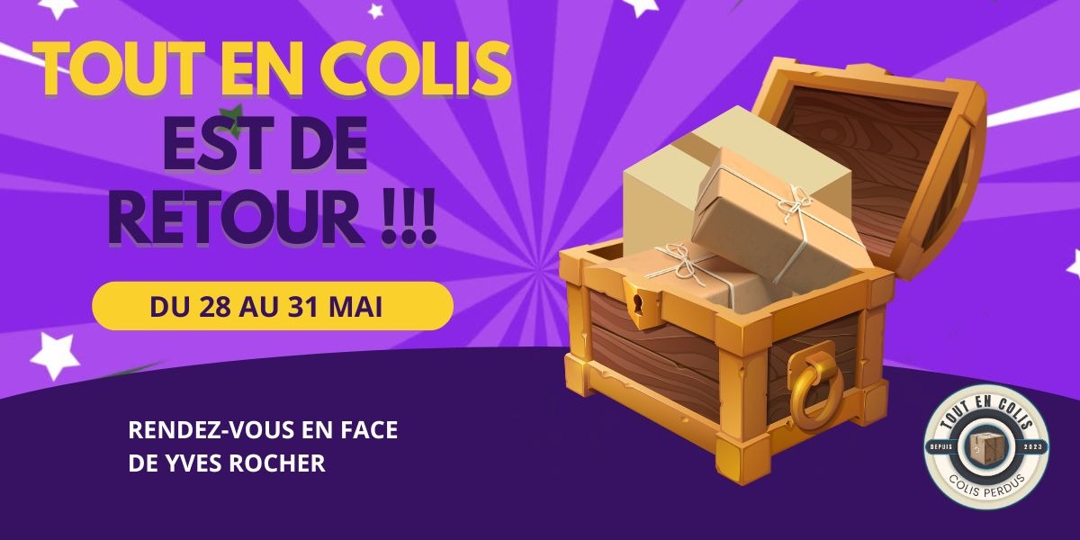 Tout en colis est de retour du 28 au 31 mai !