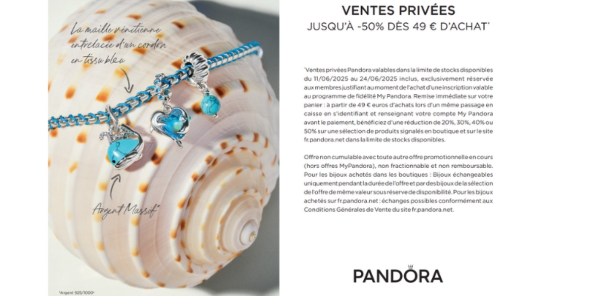 Offre exclusive à ne pas manquer chez Pandora ! 💍