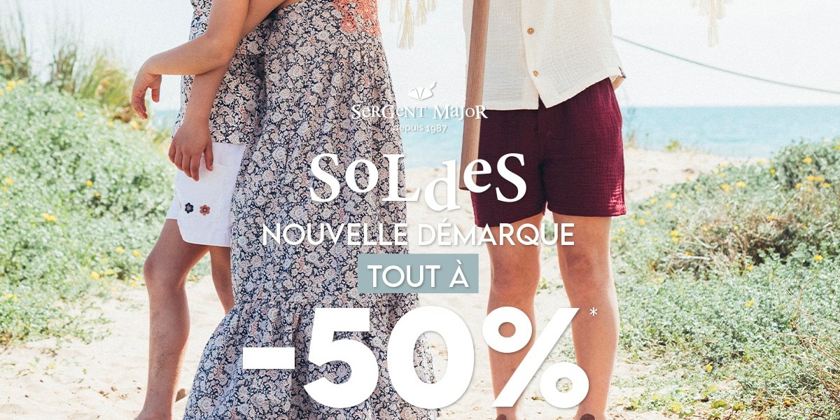 Venez profiter des soldes chez Sergent Major ! ☀