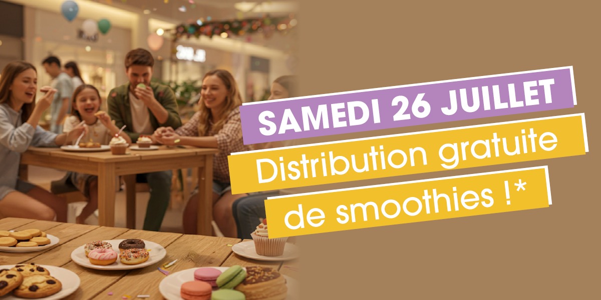 🥤 Distribution de Smoothie à la Galerie Lucé !