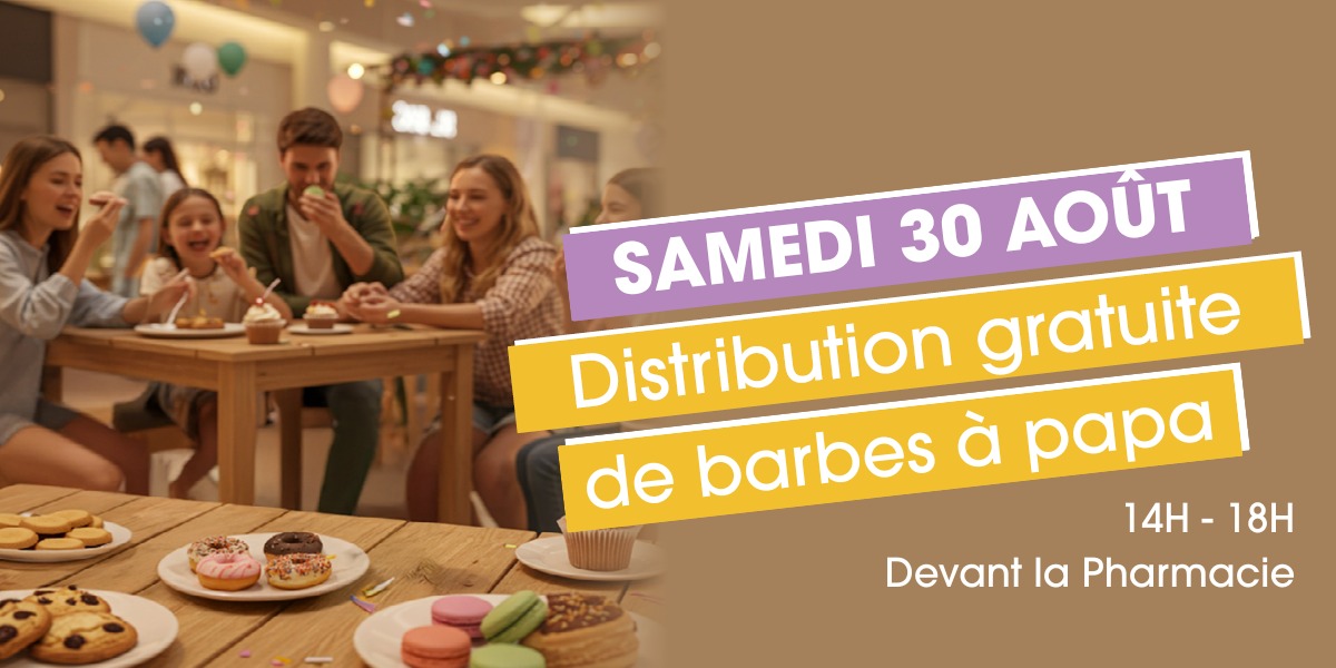 🍭Distribution gratuite de barbes à papa à la Galerie Lucé !