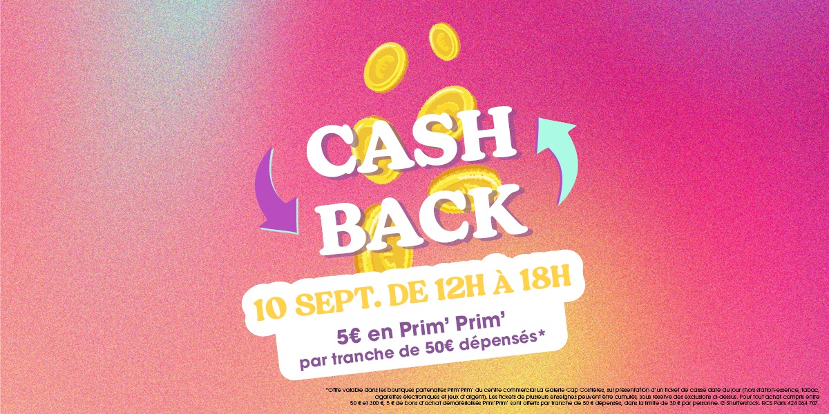 Rentrée scolaire : Profitez de notre Opération CashBack !