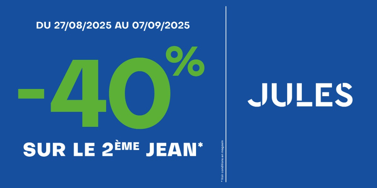 OFFRE -40% SUR LE 2ÈME JEAN ! 👖 