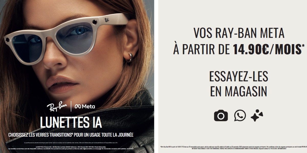 VOS RAY-BAN META À PARTIR DE 14.90€/MOIS