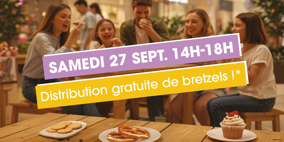 🥨 Distribution de bretzels offerte à la Galerie Lucé !