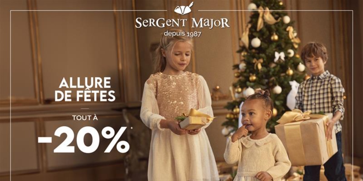 🎄 Allure de Fêtes : –20% chez Sergent Major !