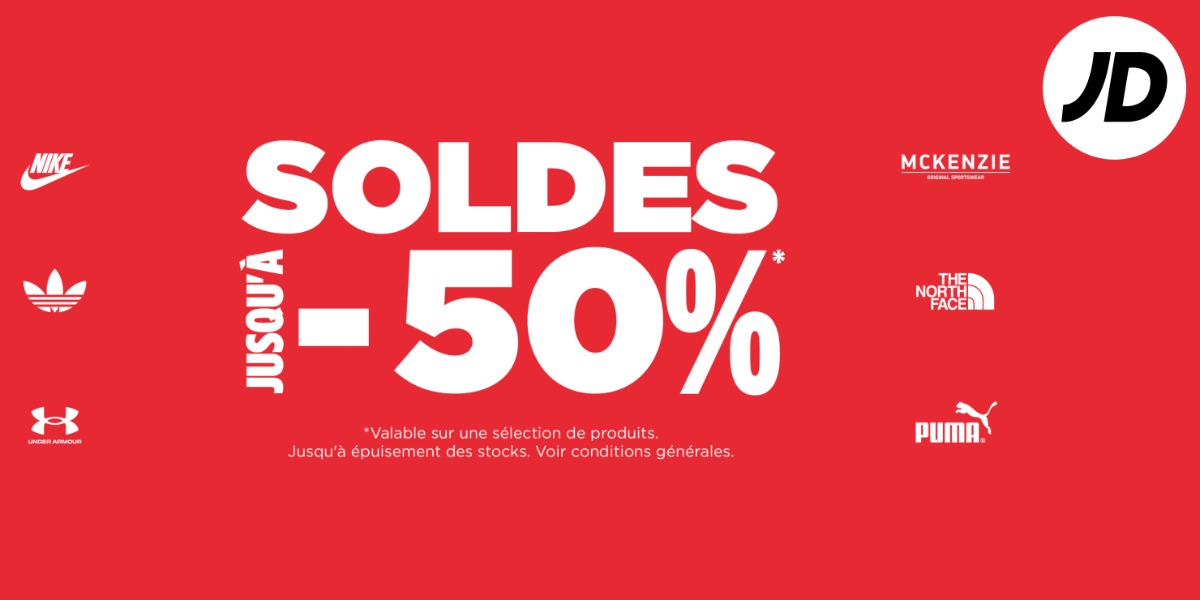 Profitez des soldes chez JD Sport ! 