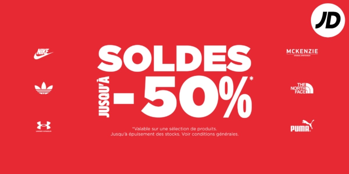 Soldes d’hiver : jusqu’à -50 % chez JD Sports ❄️