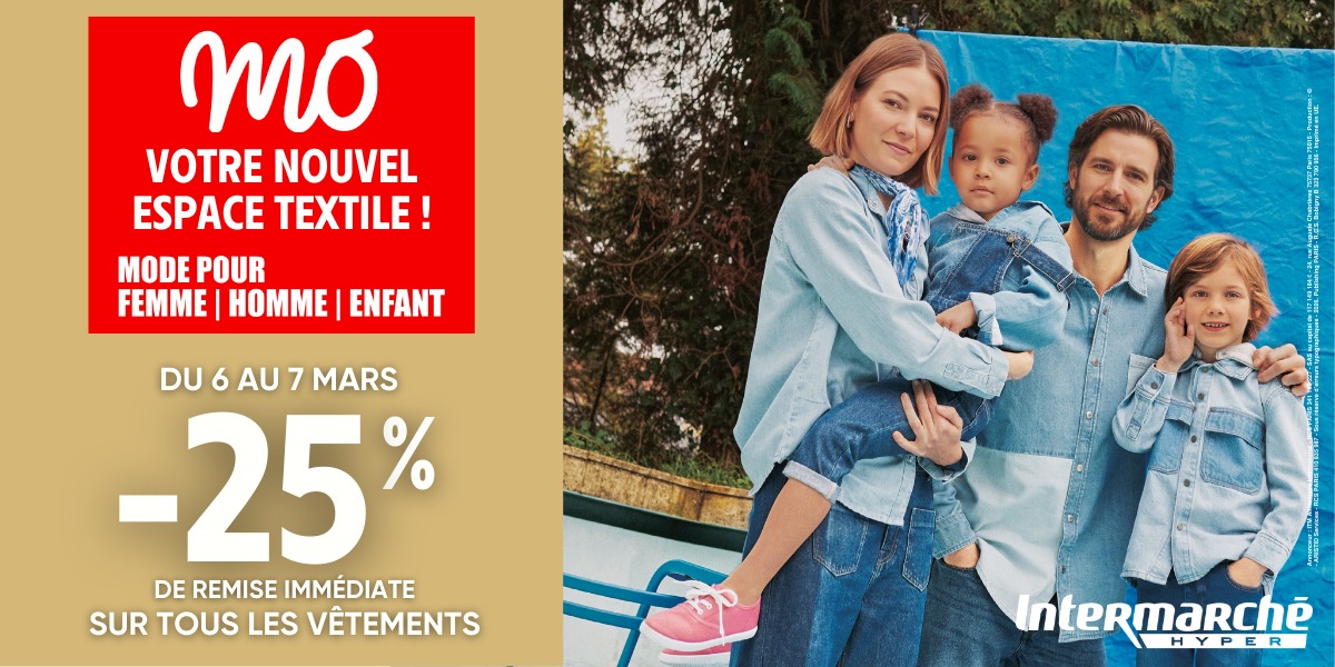 Le corner textile MO arrive dans votre Intermarché ! 