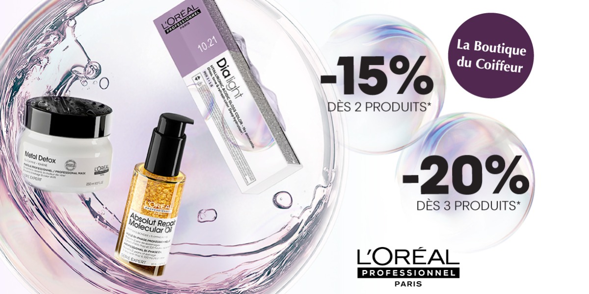 La Boutique du Coiffeur : -15% dès 2 produits, -20% dès 3✨