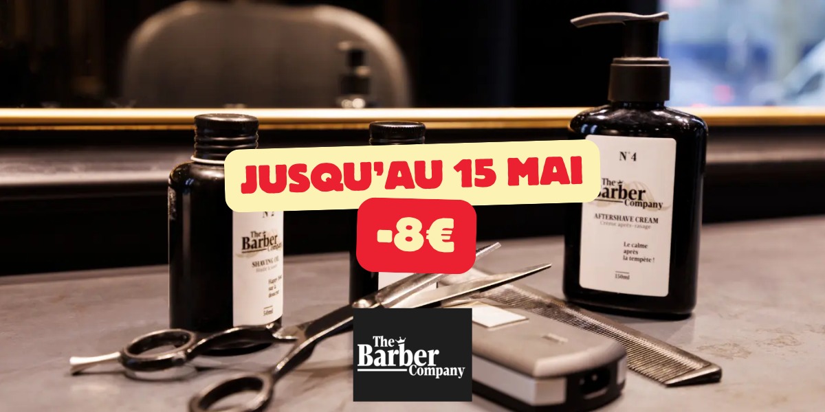 ✂️ Profitez de –8€ chez Barber Company 