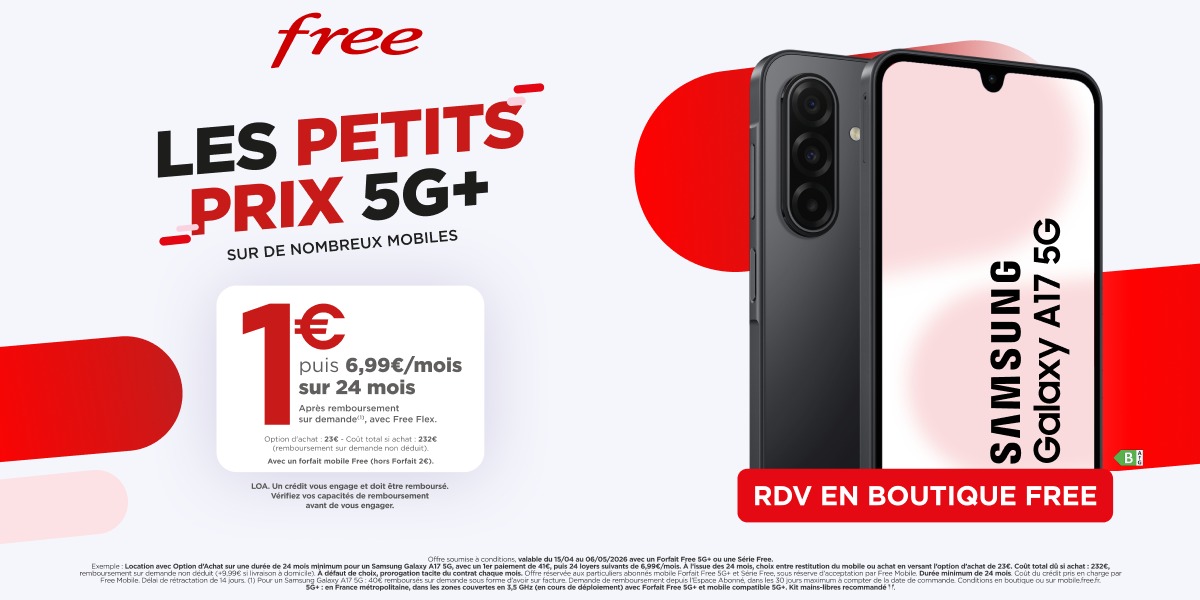 La periode des Petits Prix 5G+ est de retour chez Free !