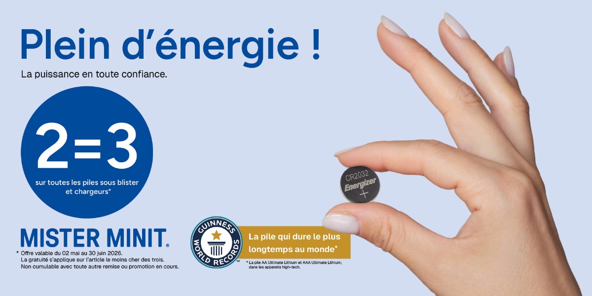 2 achetés = le 3ème offert !