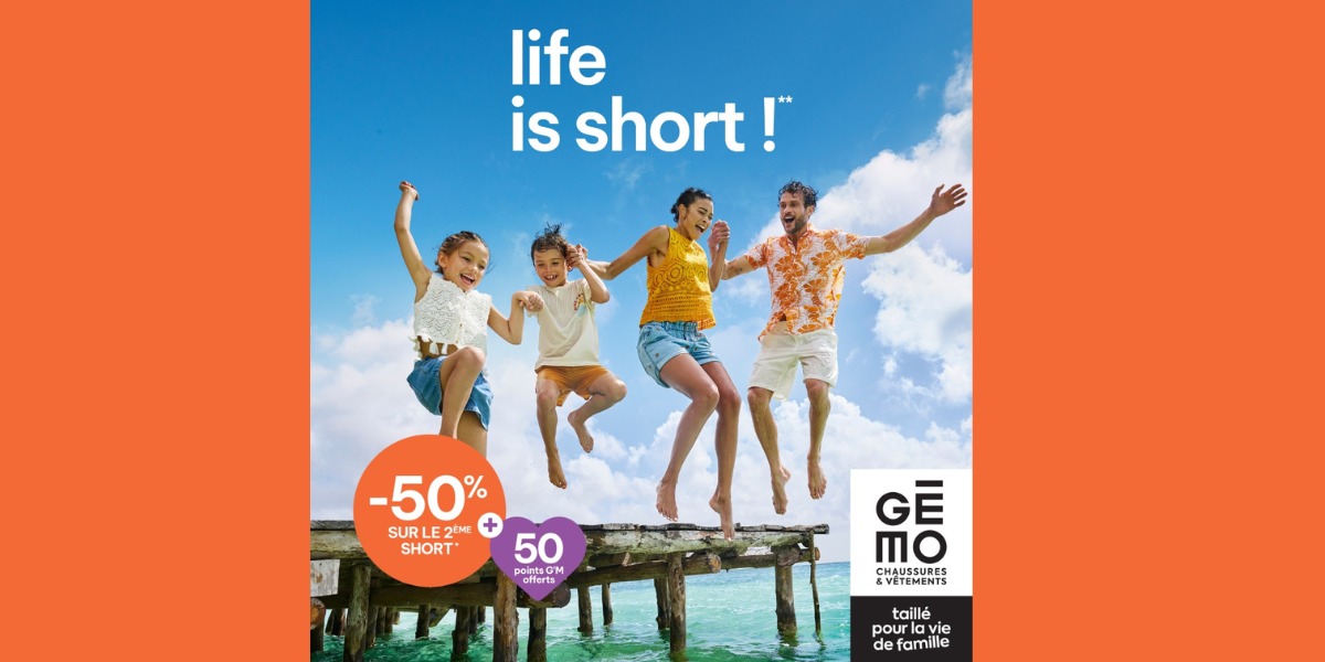 -50% sur le 2e short