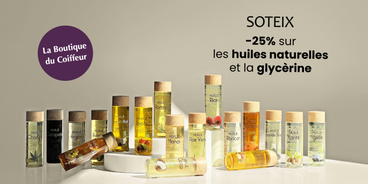 Offre du mois : huiles et glycérines Soteix ! 🧴