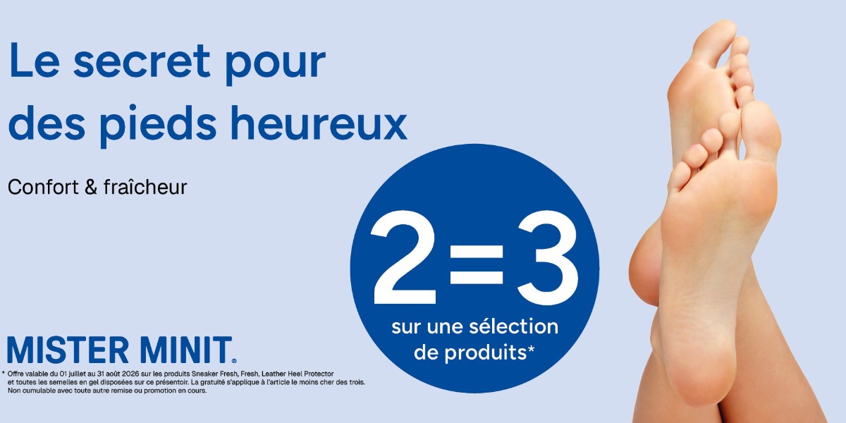 2=3 sur une sélection de produits* ! 