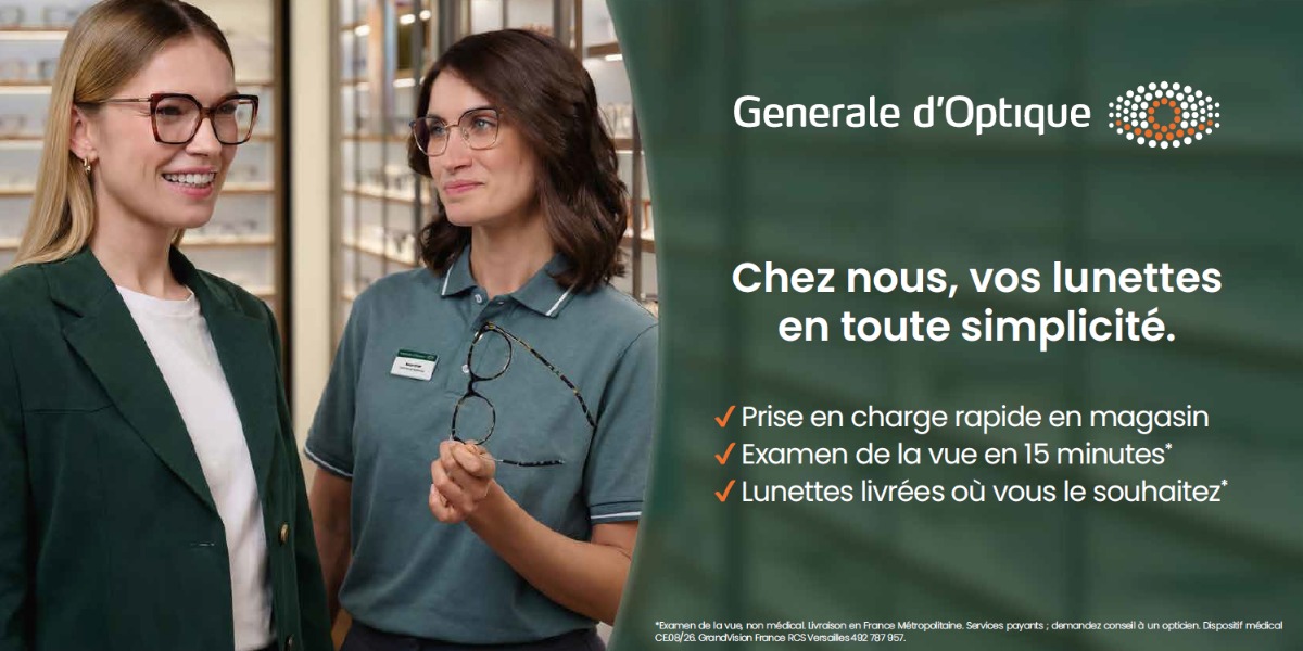 Chez Générale d'Optique, c'est si simple de bien voir ! 👓