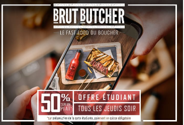 Brut Butcher offre étudiant