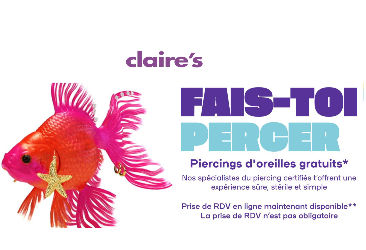 Bon plan dans votre boutique Claire's
