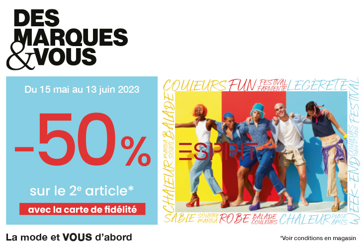 Votre 2ème article à -50% !