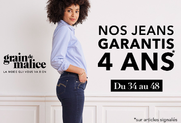 Nos jeans garantis 4 ans !