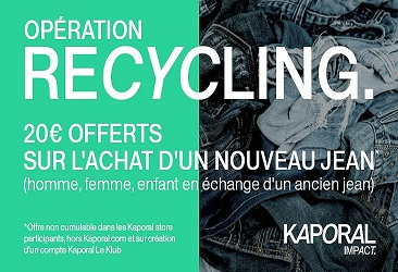 Opération recycling chez Kaporal