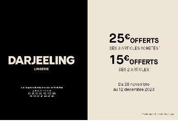 Les offres de fin d'année chez Darjeeling !