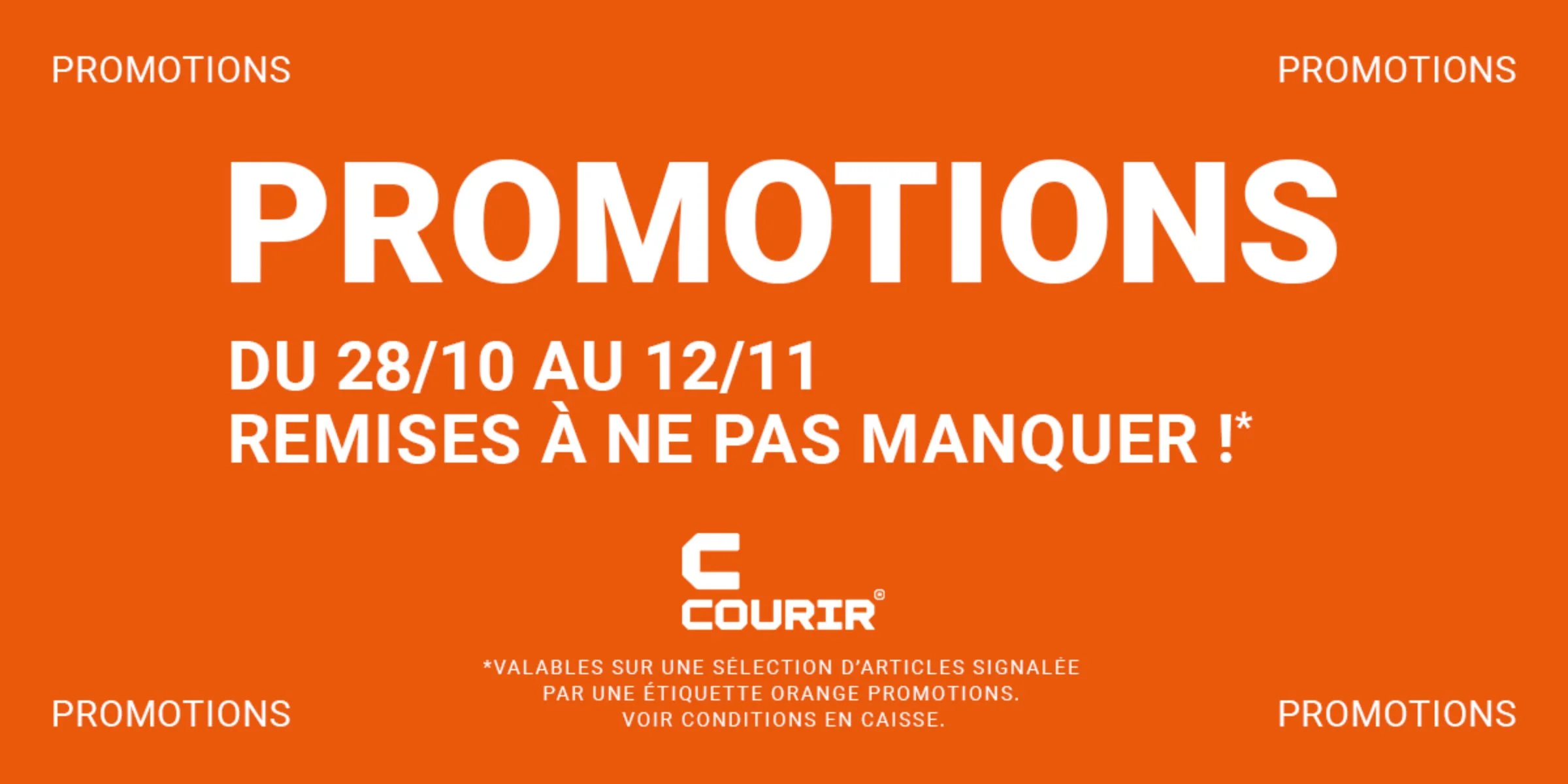 LES OFFRES QUI VOUS FONT COURIR CHEZ COURIR !